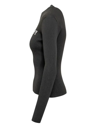 Givenchy Womens Black Brand-intarsia Round-neck Wool And Cashmere Sweater