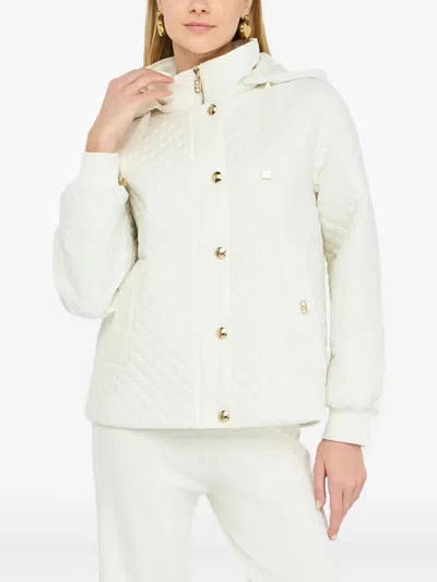 Liu •jo Quilted Drawstring-hood Jacket In Multi