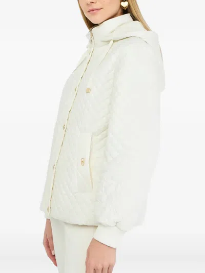 Liu •jo Quilted Drawstring-hood Jacket In Multi