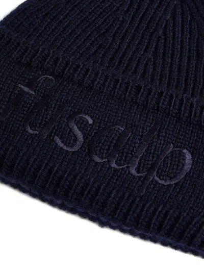 Fusalp Embroidered Ribbed Beanie In Blue