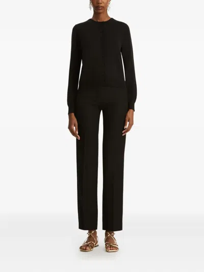 Oscar De La Renta Button-front Cardigan In Brown