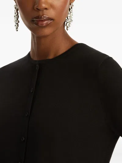 Oscar De La Renta Button-front Cardigan In Brown