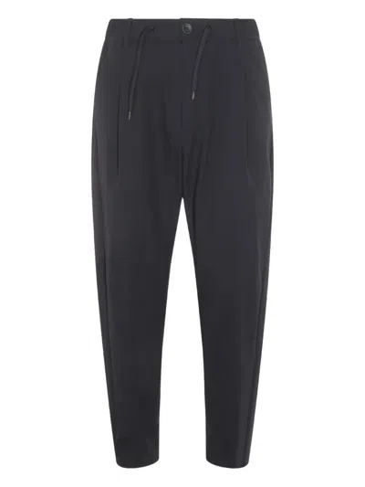 Herno Trousers With Back Pockets And Button Detail In Black