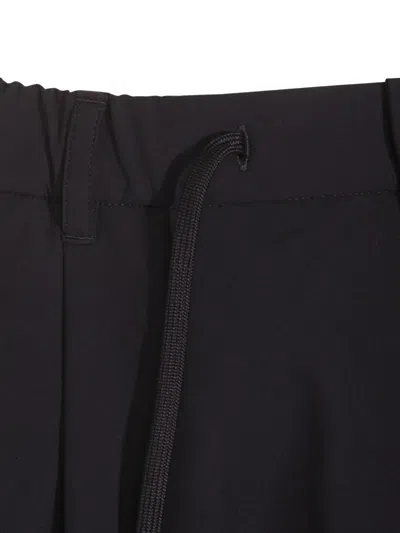 Herno Trousers With Back Pockets And Button Detail In Black