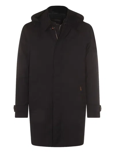 Moorer Stylish Outerwear With Hood And Pockets In Black