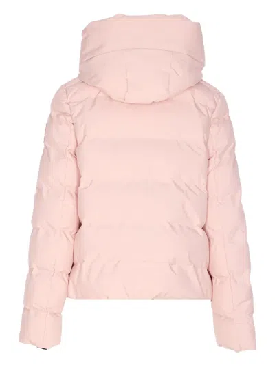 Save The Duck Pink Down Jacket Frontal Buttons Closure In Pink
