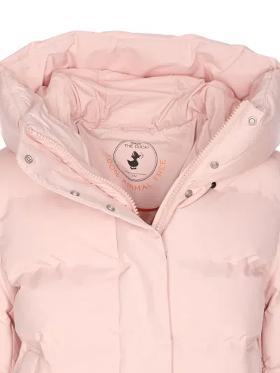 Save The Duck Pink Down Jacket Frontal Buttons Closure In Pink