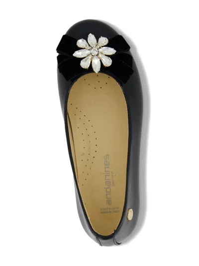Andanines Jewel-embellished Ballerinas In Black