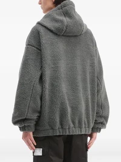 Fingercroxx Hooded Fleece Jacket In Gray