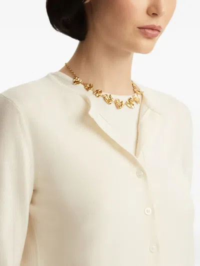 Oscar De La Renta Button-front Cardigan In Neutral