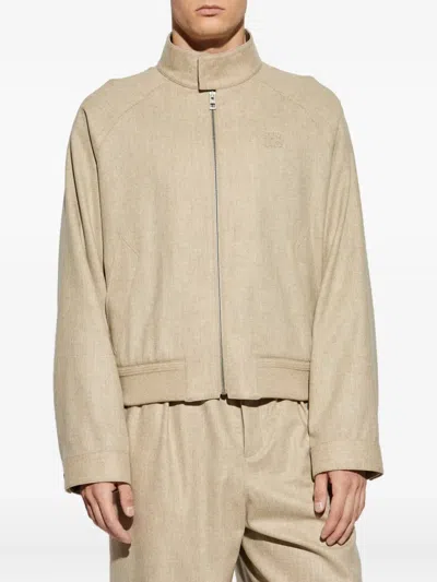Loewe Wool And Cashmere Jacket In Neutral