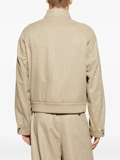Loewe Wool And Cashmere Jacket In Neutral
