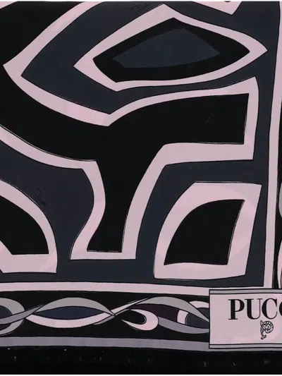 几何图案印花磨损边围巾