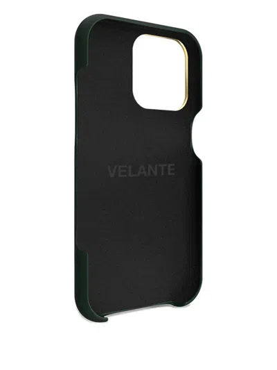 Velante 16 Pro Quilted-leather Iphone Case In Gold