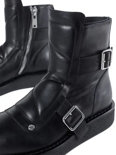 Ann Demeulemeester Sune Buckle-detail Biker Boots In Black
