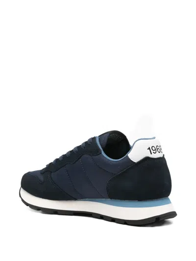 Sun 68 Tom Sneaker In Nylon And Suede In Blue