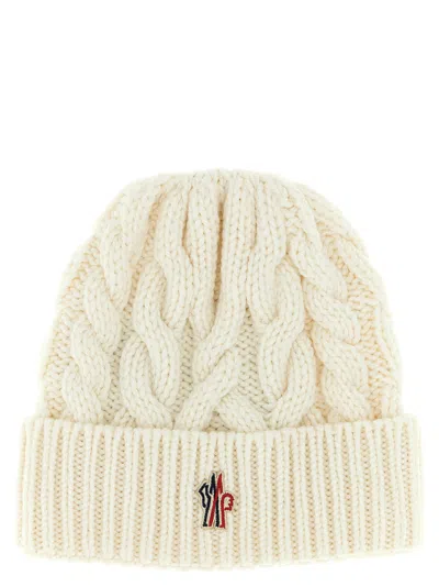 Moncler Grenoble Braided Wool Beanie In Neutral