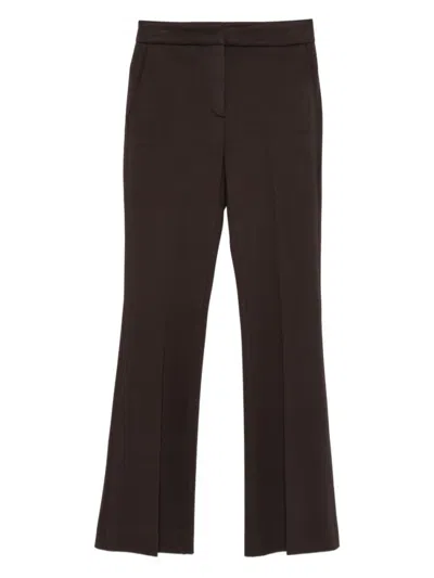 Via Masini 80 Side-pocket Straight-hem Trousers In Brown
