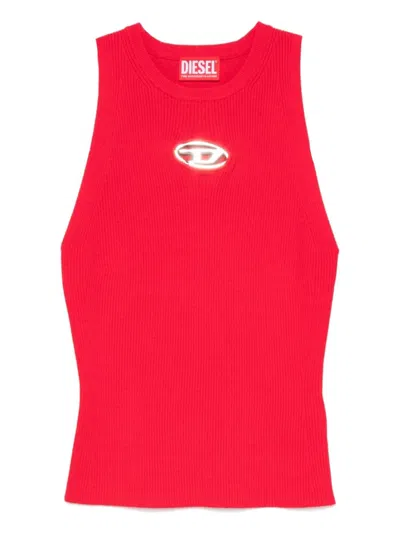 Diesel Logo Tank Top In Red