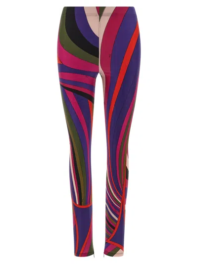 Pucci Stretch Fit Leggings For Active Lifestyle In Animal Print