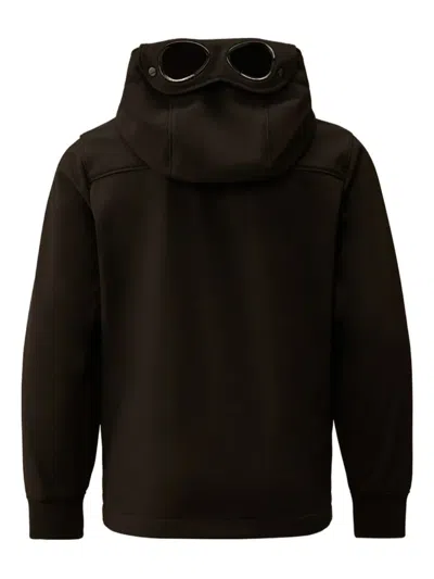 C.p. Company Goggle-detail Zip-up Jacket In Brown