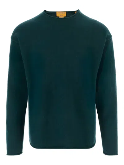 Guest In Residence Cashmere Sweater With Turn-up Cuffs In Animal Print