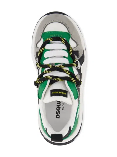Dsquared2 Maple-leaf Panelled Sneakers In Multi