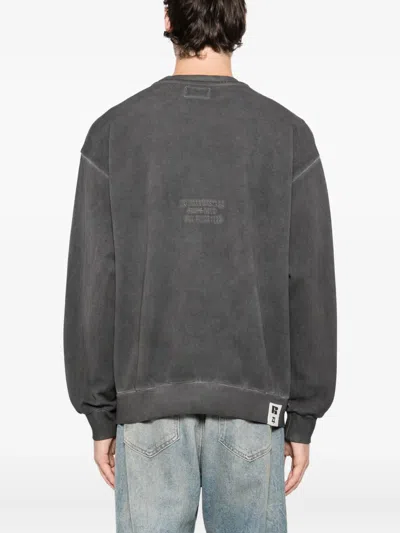 Izzue Logo-appliqué Cotton Sweatshirt In Gray