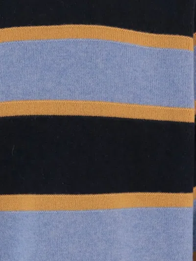 Guest In Residence Stripe Crew Sweater Heather Blue Combo In Blue