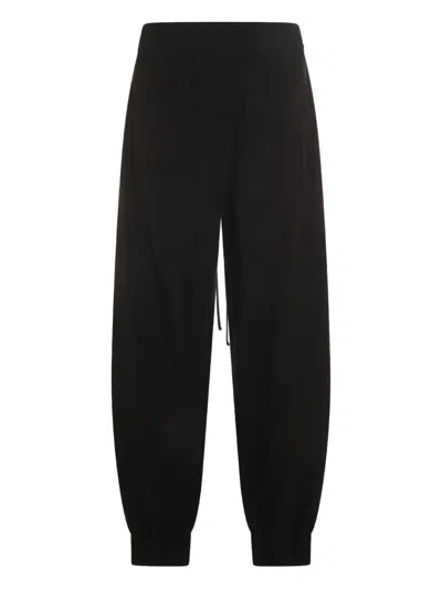 Thom Krom Drawstring Wool Trousers In Black