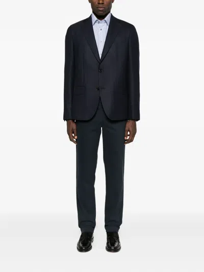 几何印花棉衬衫