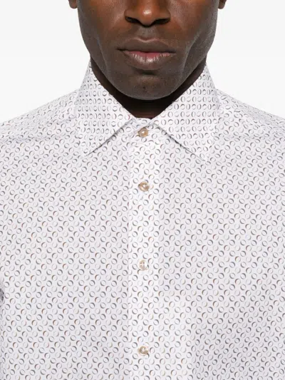 几何图案印花长袖衬衫