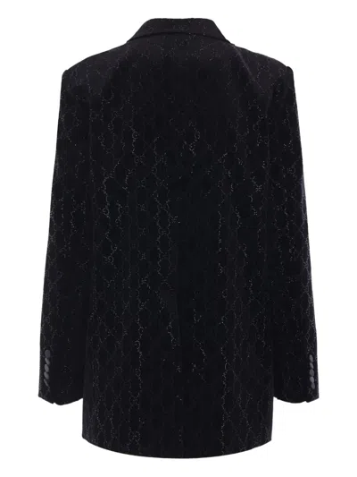 晶饰丝绒西装夹克