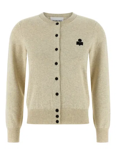 Isabel Marant Étoile Isabel Marant Etoile Melange Cream Cotton Blend Mona Cardigan In Neutral