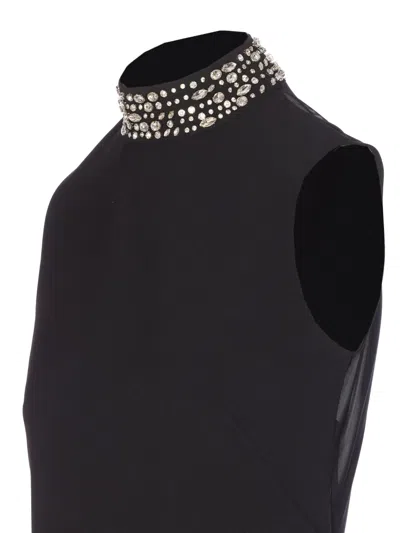 Liu •jo Liu Jo Short Black Dress With Rinhestones