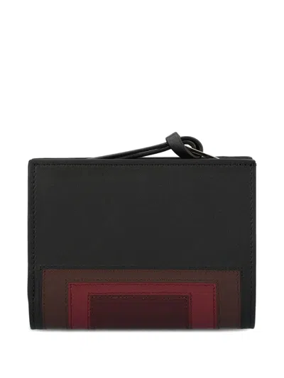 Loewe X Albers Compact Bifold Wallet In Nappa Leather In Multi