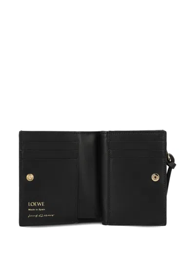 Loewe X Albers Compact Bifold Wallet In Nappa Leather In Multi