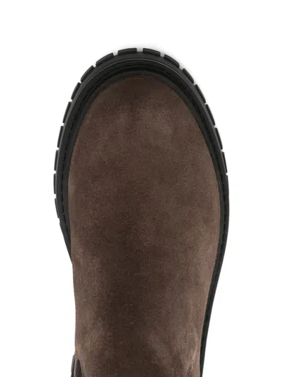 Liu •jo Beatles Suede Elastic-panel Boots In Brown