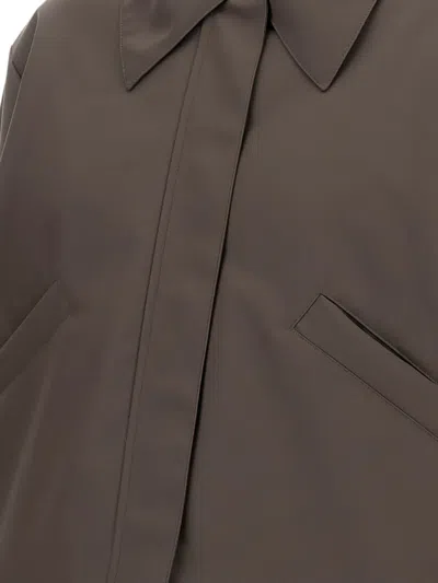 Kassl Editions Bomber Short Rubber In Brown