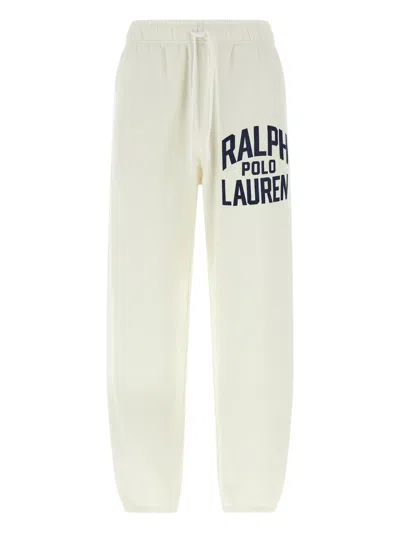 Polo Ralph Lauren Cotton Joggers With Elastic Waistband And Pockets In Neutral