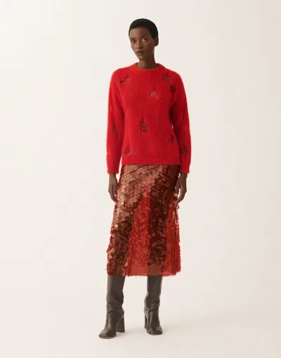 Fabiana Filippi Mohair Sweater In Red