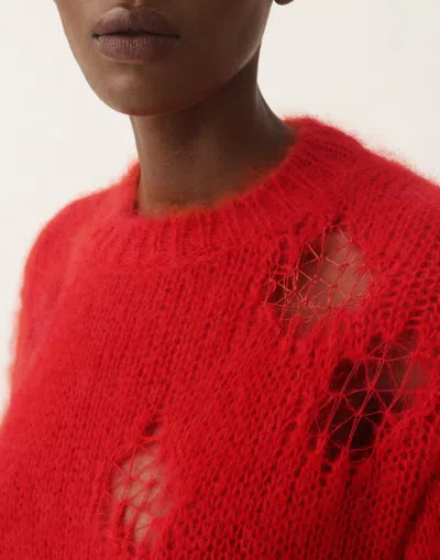 Fabiana Filippi Mohair Sweater In Red