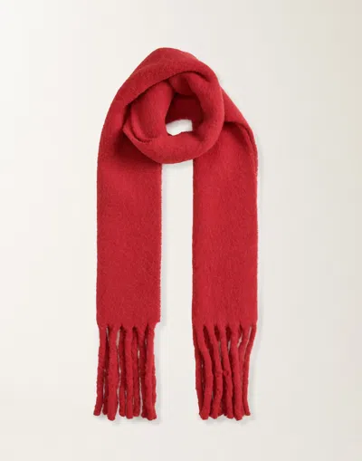 Fabiana Filippi Long Alpaca Wool Scarf In Red
