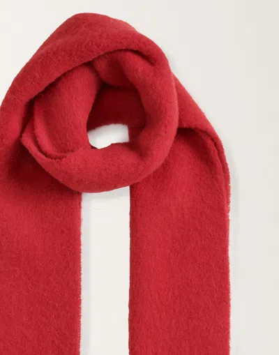 Fabiana Filippi Long Alpaca Wool Scarf In Red
