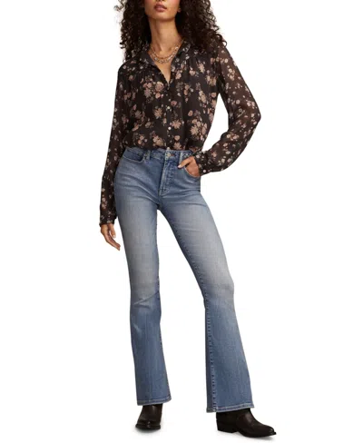 Lucky Brand Women's Mix Print Long Sleeveâ Button Down Top In Multi