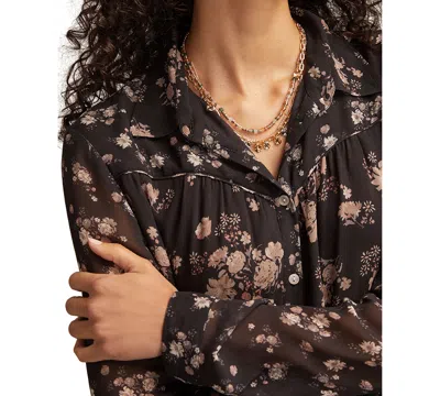 Lucky Brand Women's Mix Print Long Sleeveâ Button Down Top In Multi
