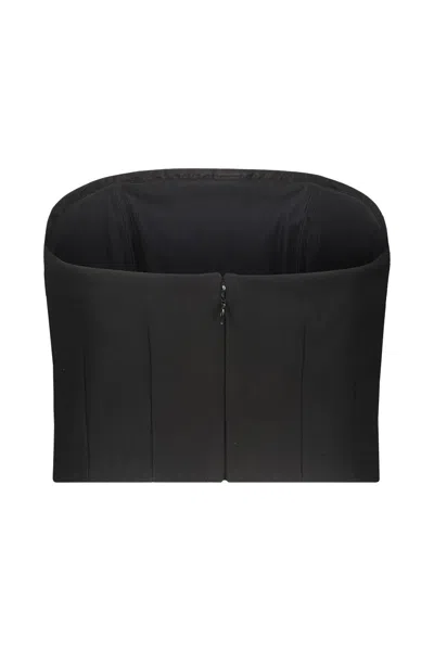 Wardrobe.nyc Velvet Corset In Black