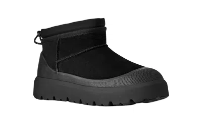 Ugg Suede Classic Ultra Mini Weather Hybrid Ankle Boots In Black