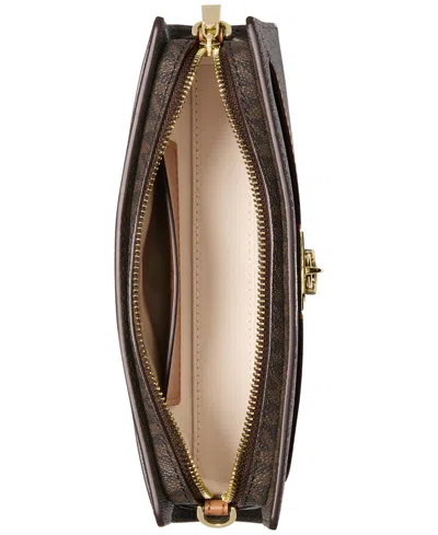 Michael Kors Hamilton Moderne Extra-small Signature Logo Convertible Crossbody Bag In Brown