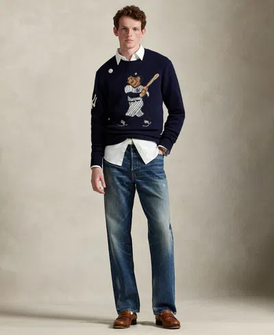 Polo Ralph Lauren Unisex Yankees Bear Sweater In Blue